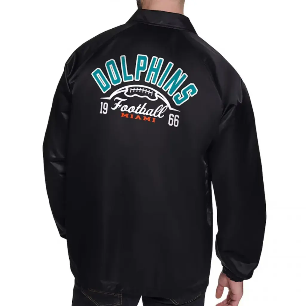 Miami Dolphins Retro Logo Coaches Jacket