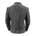 Womens Grey Laced Leather Jacket