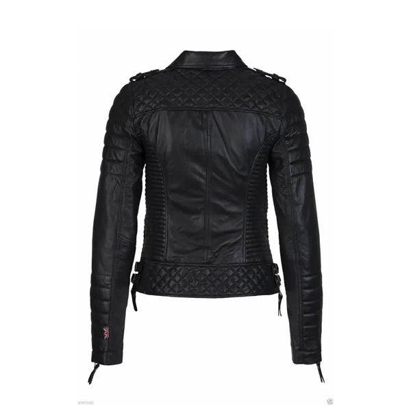 Women’s Lambskin Leather Slim Fit Biker Jacket