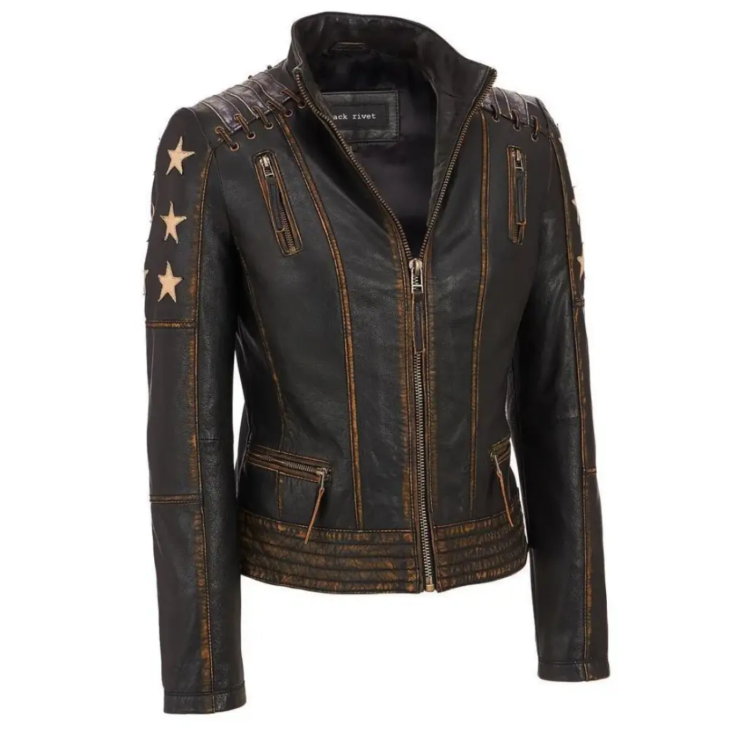 Vintage Style Star Wars Women Leather Jacket