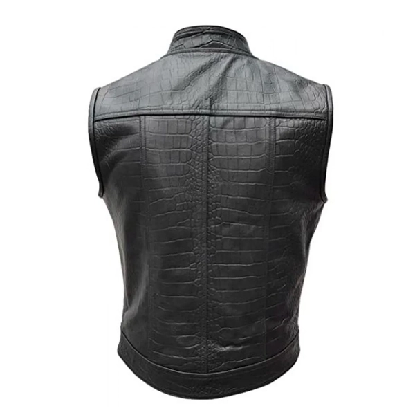 Mens Motorcycle Alligator Vest