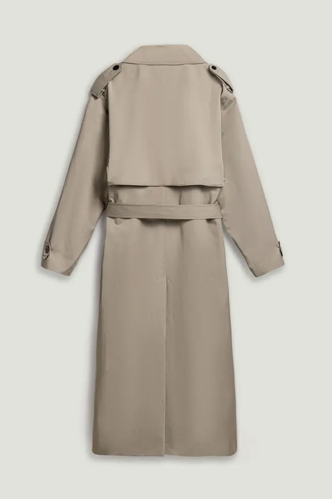 Oversized Double-Breasted Trench Coat 