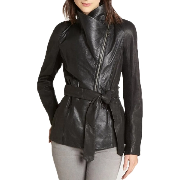 Once Upon a Time S03 Lana Parrilla Black Leather Jacket