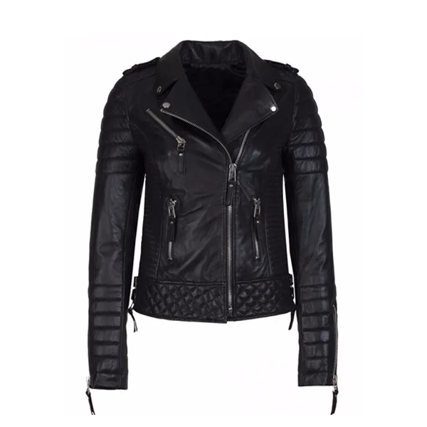 Women’s Lambskin Leather Slim Fit Biker Jacket